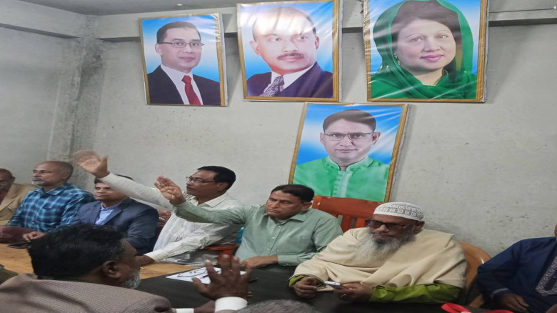 নওগাঁর মান্দায় জাতীয়তাবাদী সমবায় দলের শোভাযাত্রা ও জনসভা প্র