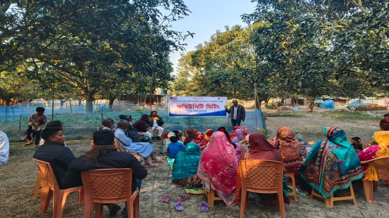 ভোলাহাট জামবাড়ীয়া ইউনিয়নে সচেতন সোসাইটির কমিউনিটি মিটিং অ