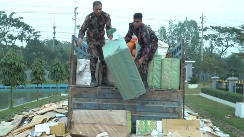 হবিগঞ্জে ৫৫ বিজিবির হাতে দেড় কোটি টাকার ভারতীয় পণ্য জব্দ