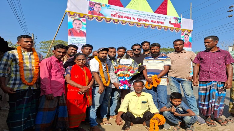হালুয়াঘাটে নবনির্বাচিত এমপি সালমান ওমর রুবেলকে বরণে কৈচাপুরে